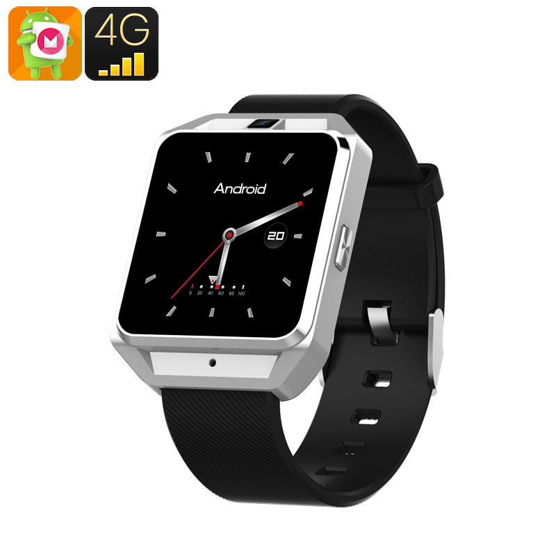 H5 Android Smart Watch - 4G, 1.54 Inch Touch Screen, Pedometer, Heartrate  Sensor, Android 6.0, 5MP Camera 600 Mah(silver)
